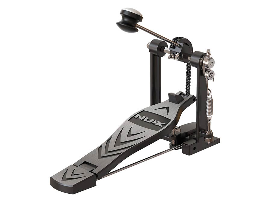 NUX N-BDP-01 bass drum pedal for NP2000 in black with chain drive and textured footboard by NUX.