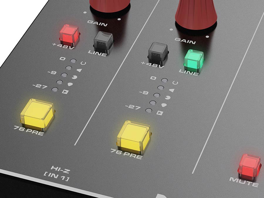 NUX NAI-24 USB Audio Interface, 2-In/4-Out Class-A Preamp