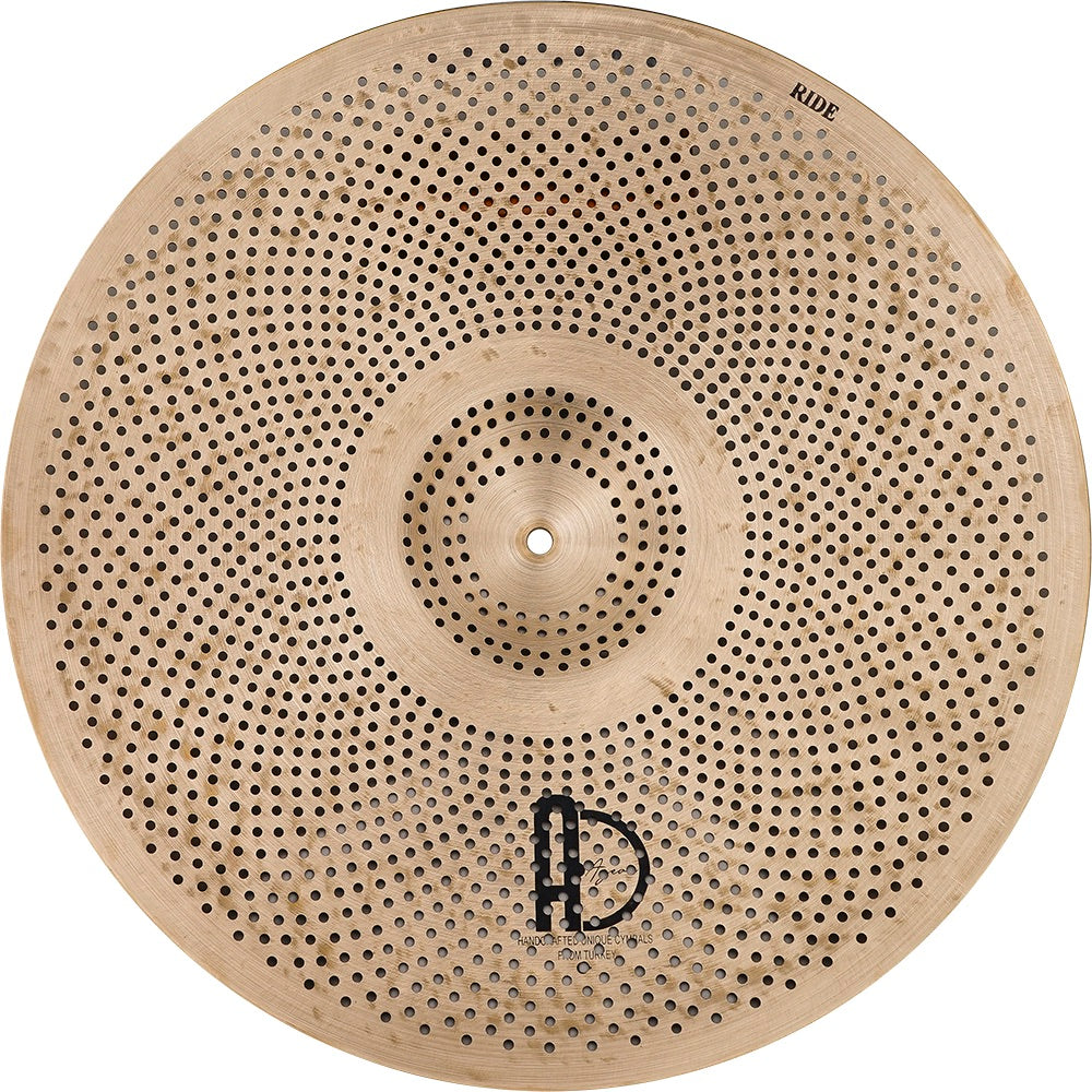 Agean R-Series Natural - Silent cymbal - 20" Ride with perforated design for electronic drum setups and reduced noise.