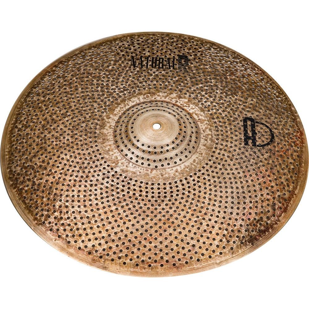 Agean R-Series Natural - Silent cymbal - 20" Ride with perforated design for quiet electronic drumming sessions