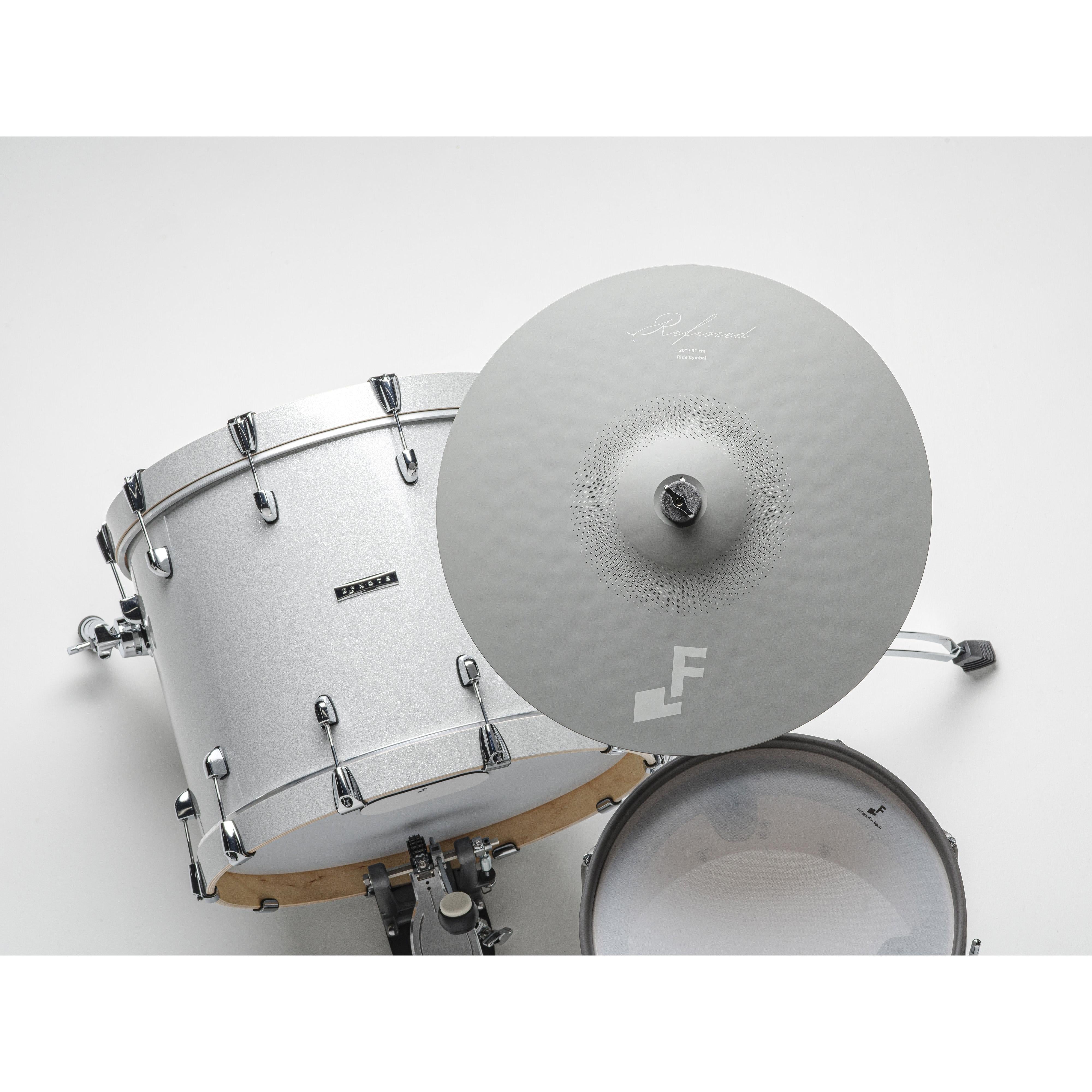 EFNOTE Aura kick drum shell and cymbal pad, close-up
