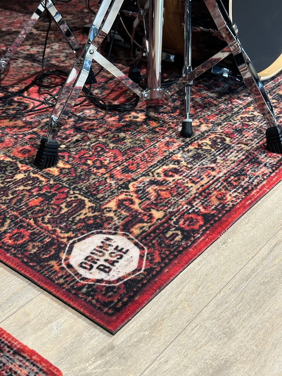 DRUMnBASE Sound STAGE 150×130cm Persian Worn Red Vibration Isolation carpet