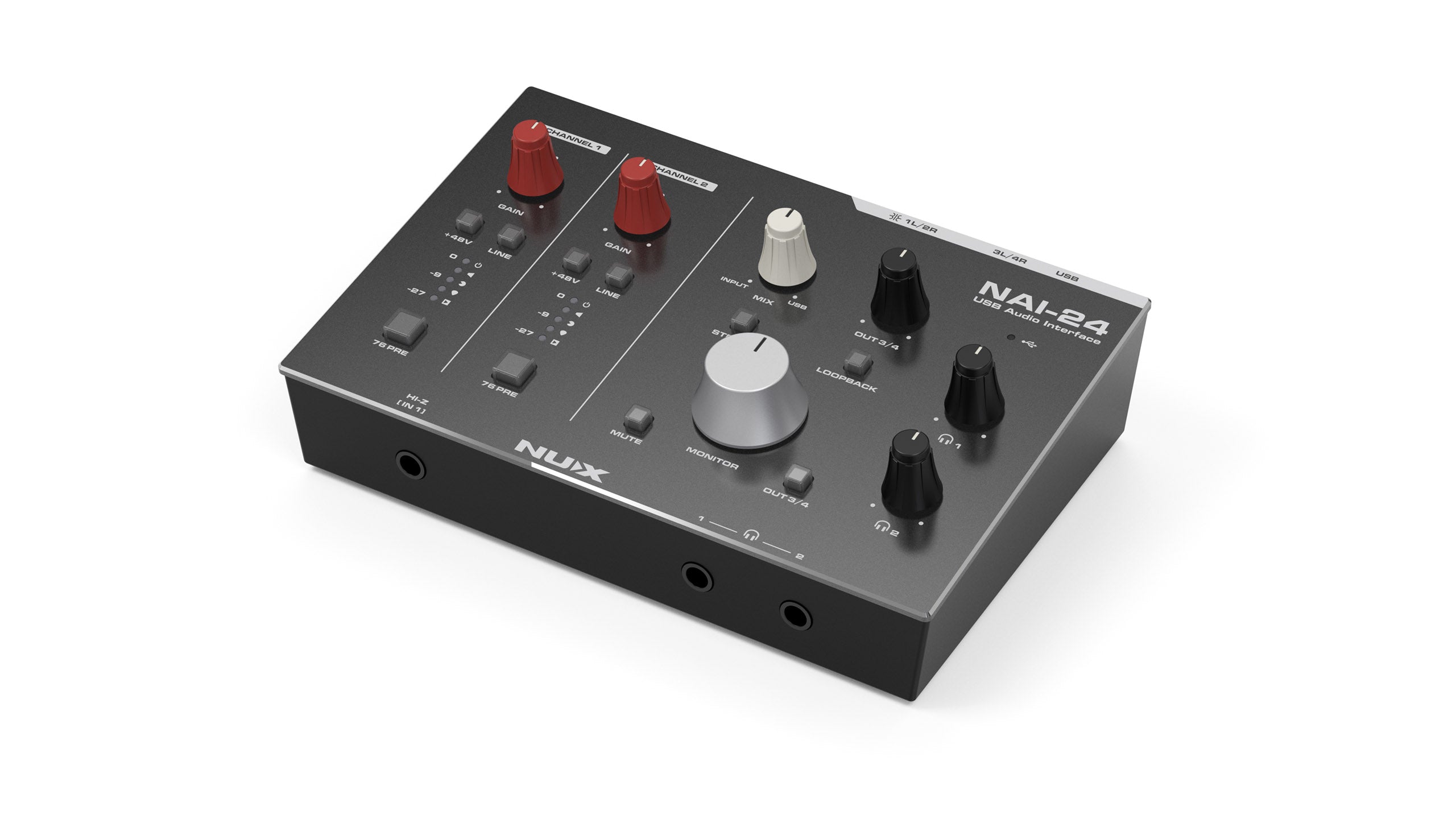NUX NAI-24 USB Audio Interface angle