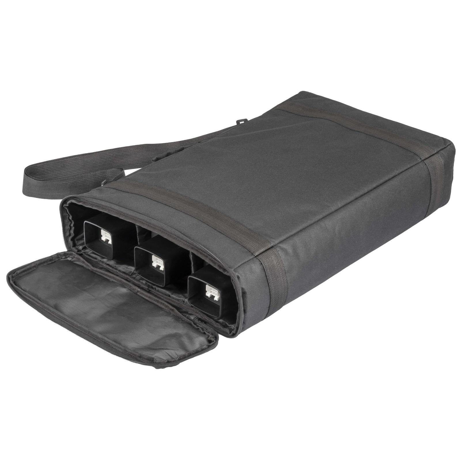 Proel Session 1 - 400 watt Pro audio PA set black carrying bag with padded compartments for audio columns and shoulder strap