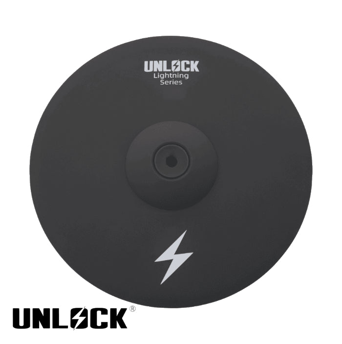 Unlock Lightning 17 inch 3-zone crash ride cymbal black