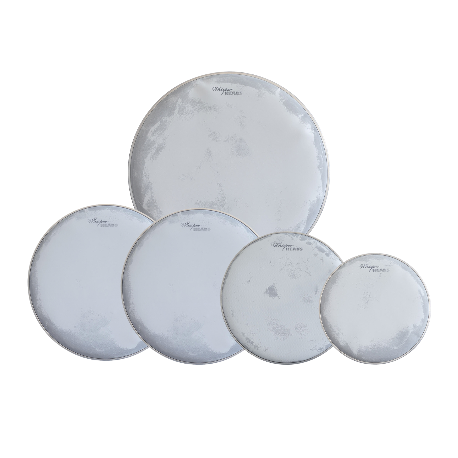 WhisperDrums WhisperHEADS 5-delige set drummembranen met laag volume (18-14-12-10-14)