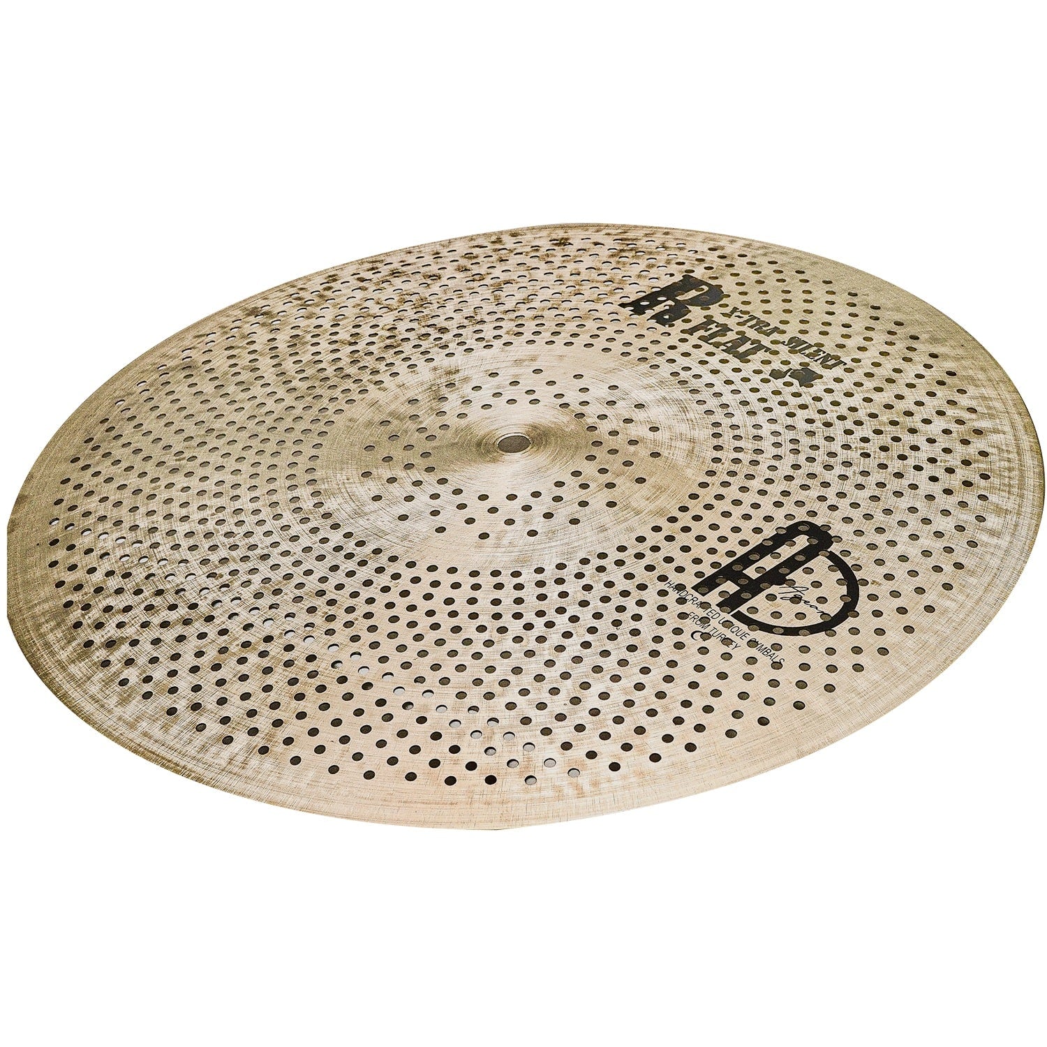 Agean R-Series Flat - Silent cymbal - 14" Crash designed for quiet drum practice with perforated surface by Agean