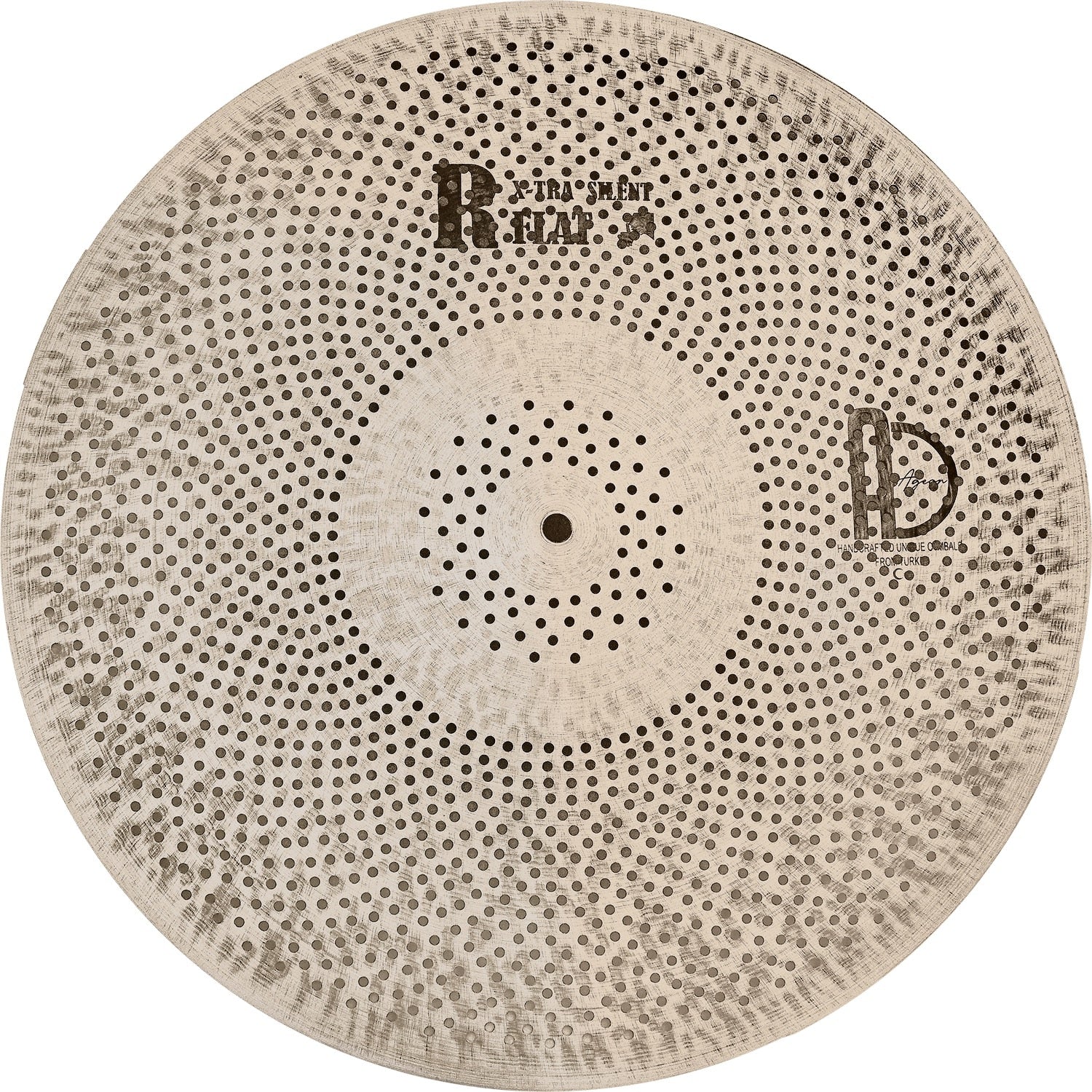 Agean R-Series Flat - Silent cymbal - 20" Ride with perforated design for silent electronic drum use
