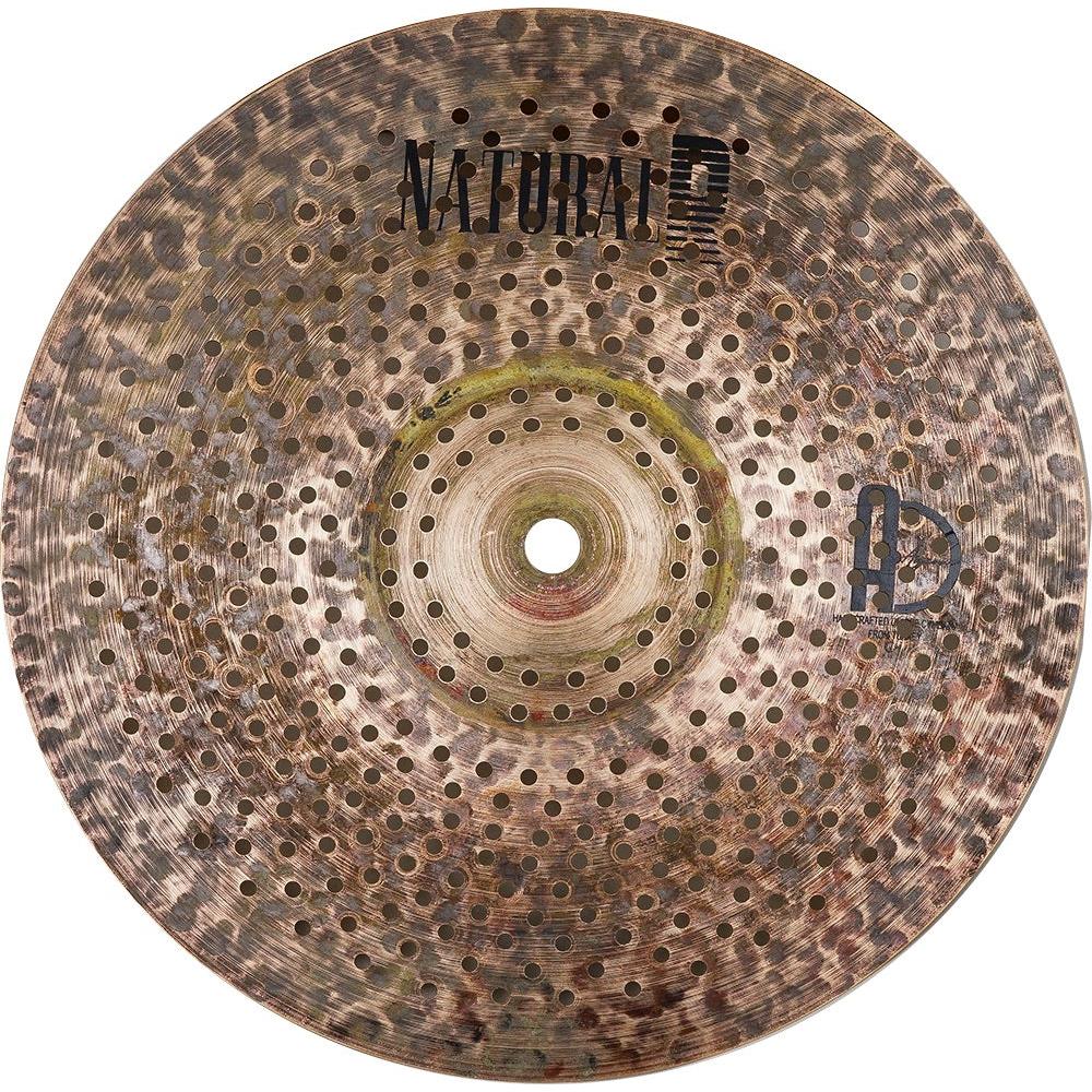 Agean R-Series Natural - Silent cymbal - 10" Splash featuring a hammered finish with multiple perforations for electronic drum use.