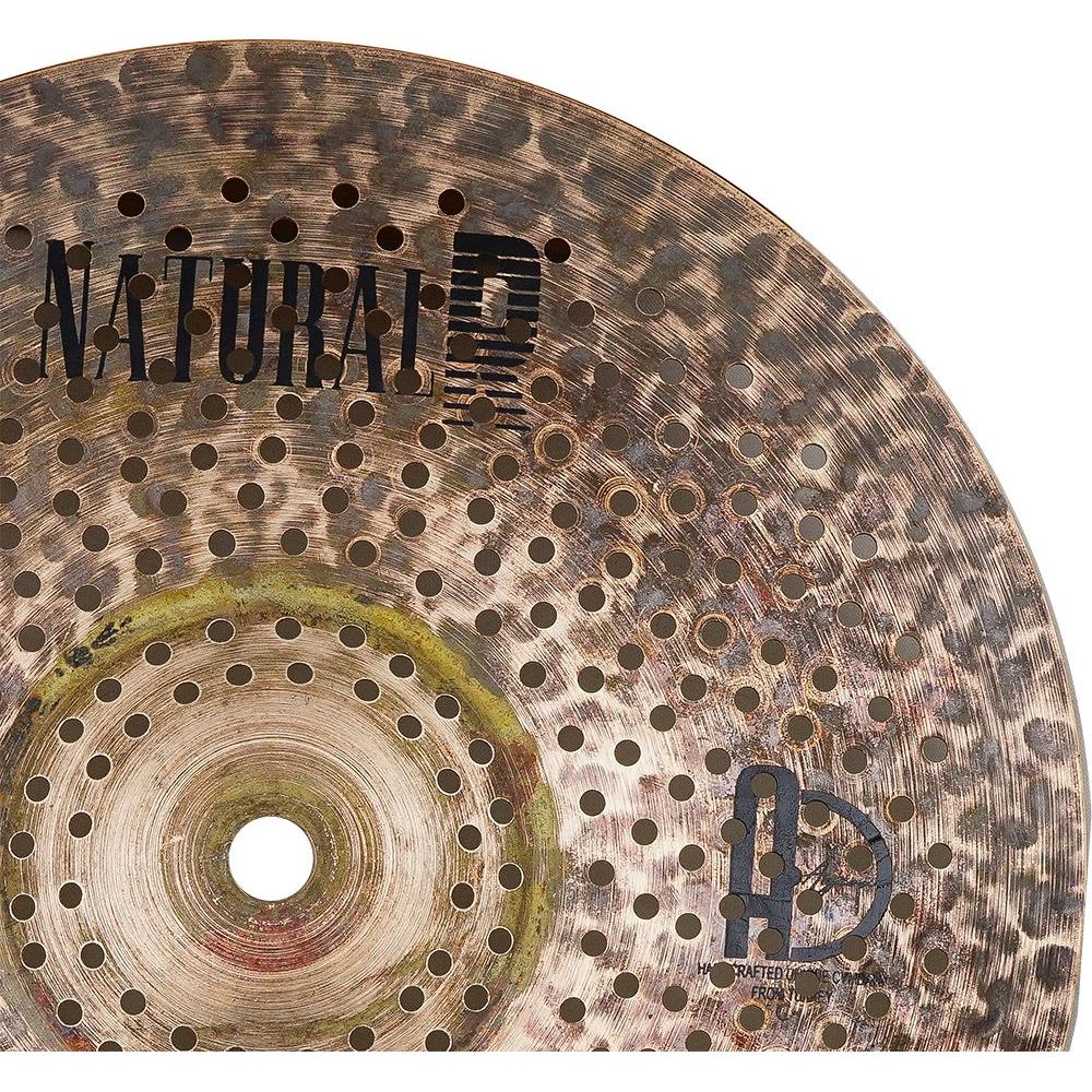 Agean R-Series Natural - Silent cymbal - 12" Splash with multiple holes for reduced volume and muted sound.