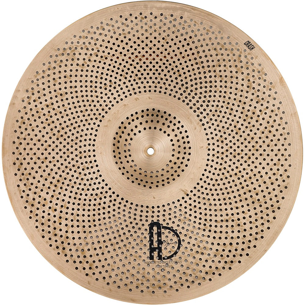 Agean R-Series Natural - Silent cymbal - 16" Crash with perforated design for reduced volume and natural finish.