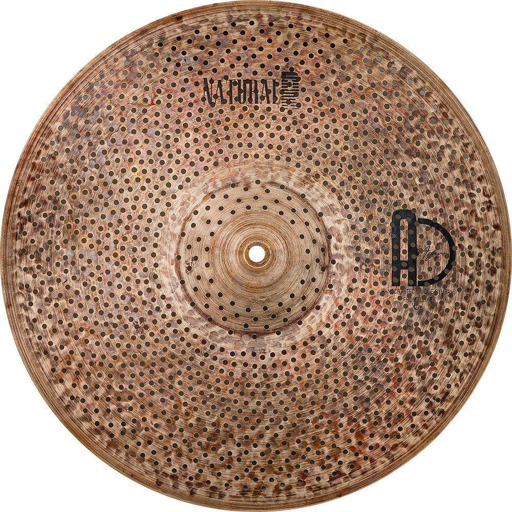 Agean R-Series Natural - Silent cymbal - 18" Crash with perforated design for quiet practice and electronic drum compatibility