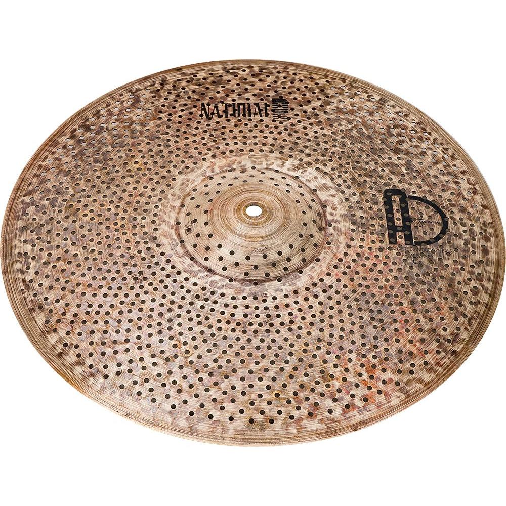 Agean R-Series Natural - Silent cymbal - 18" Crash with perforated design for quiet practice and electronic drums use.