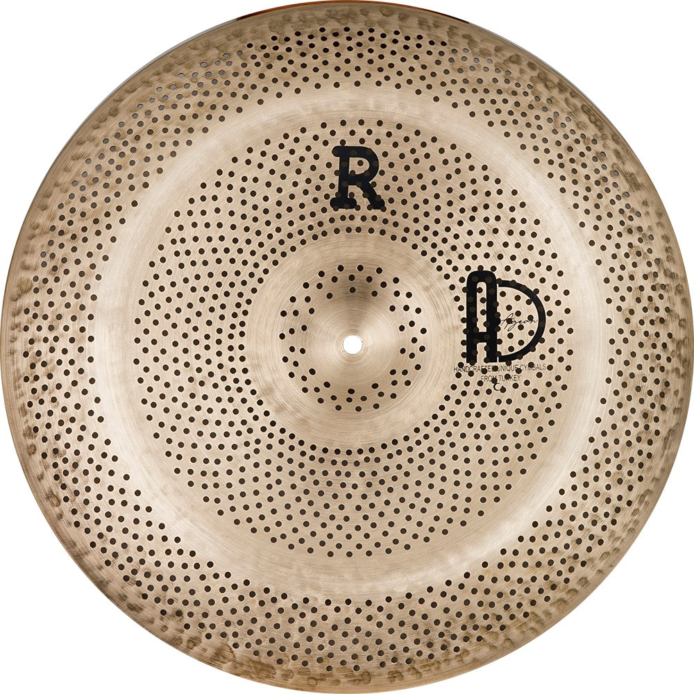 Agean R-Series - Silent cymbal - 16" China with perforations for reduced volume and muted sound quality.