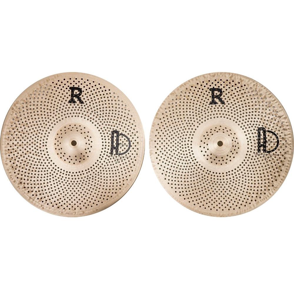 Agean R-Series - Silent cymbal hihat 14" set with perforated design for quiet practice and electronic drum compatibility