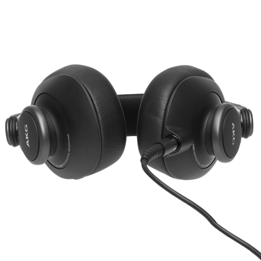 AKG K371 Over-ear, closed-back, foldable studio headphones with black oval ear cups and detachable cable by AKG