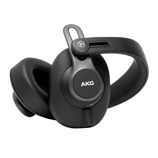 AKG K371 Over-ear, closed-back, foldable studio headphones in black with cushioned ear pads and adjustable headband