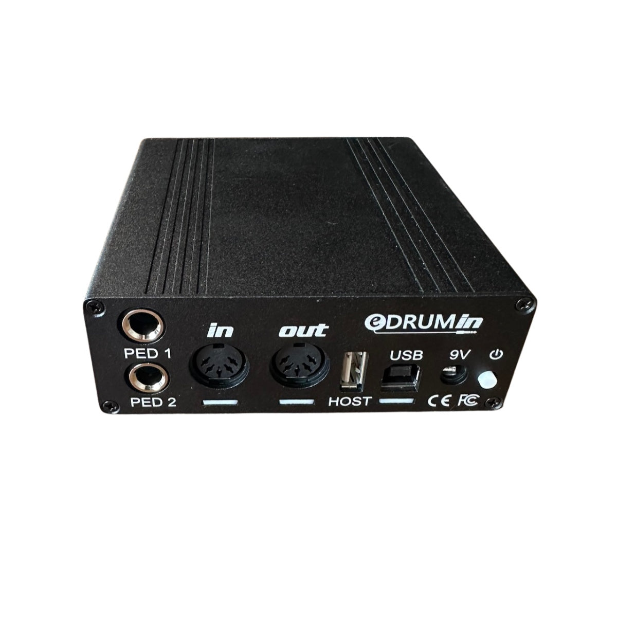 Audiofront eDRUMin 12 E-Drum-to-MIDI-Interface - Pre-Owned showing input/output ports and USB host connection in black casing