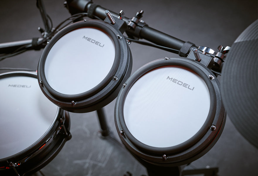 Medeli MZ538 all-mesh dual-zone drum pads detail