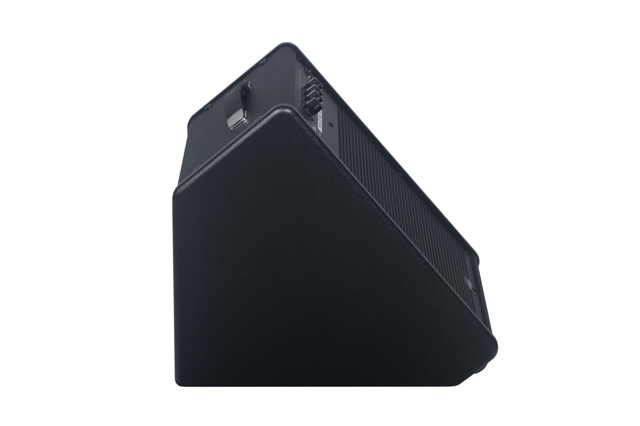 Medeli AP-33 Drum Monitor angled view showing dual volume controls and speaker grille with clear, powerful sound design.