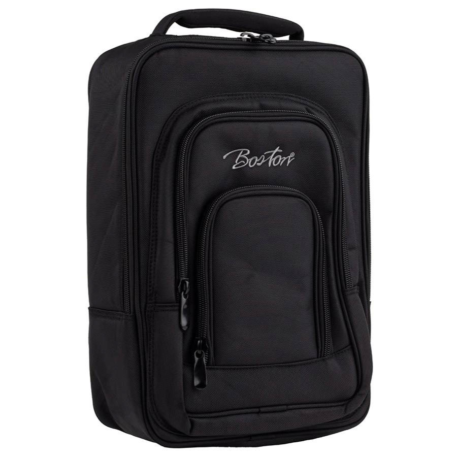 Boston Smart Luggage Backpack for Accessories in black with padded compartments and laptop pocket by Boston