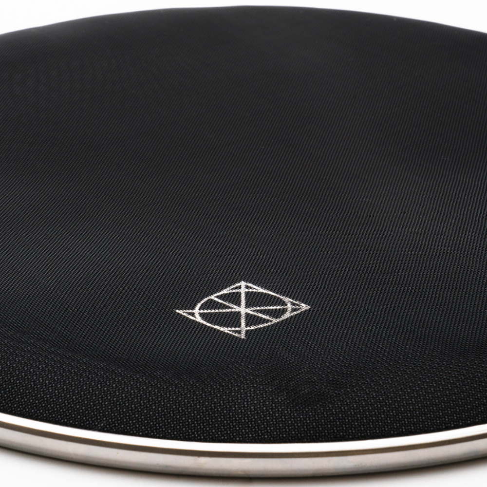 Dixon 2-ply 6" Black Mesh Head featuring durable dual-layer mesh and embossed Dixon logo on black surface