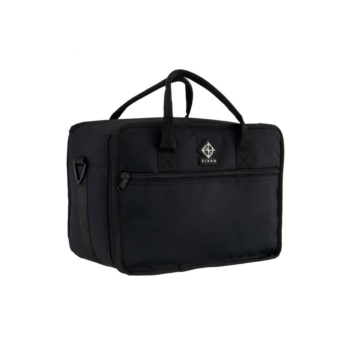 Black carrying bag with handles for Dixon DIXON PP-P2D-EU double bass drum pedal, featuring a front zipper pocket.