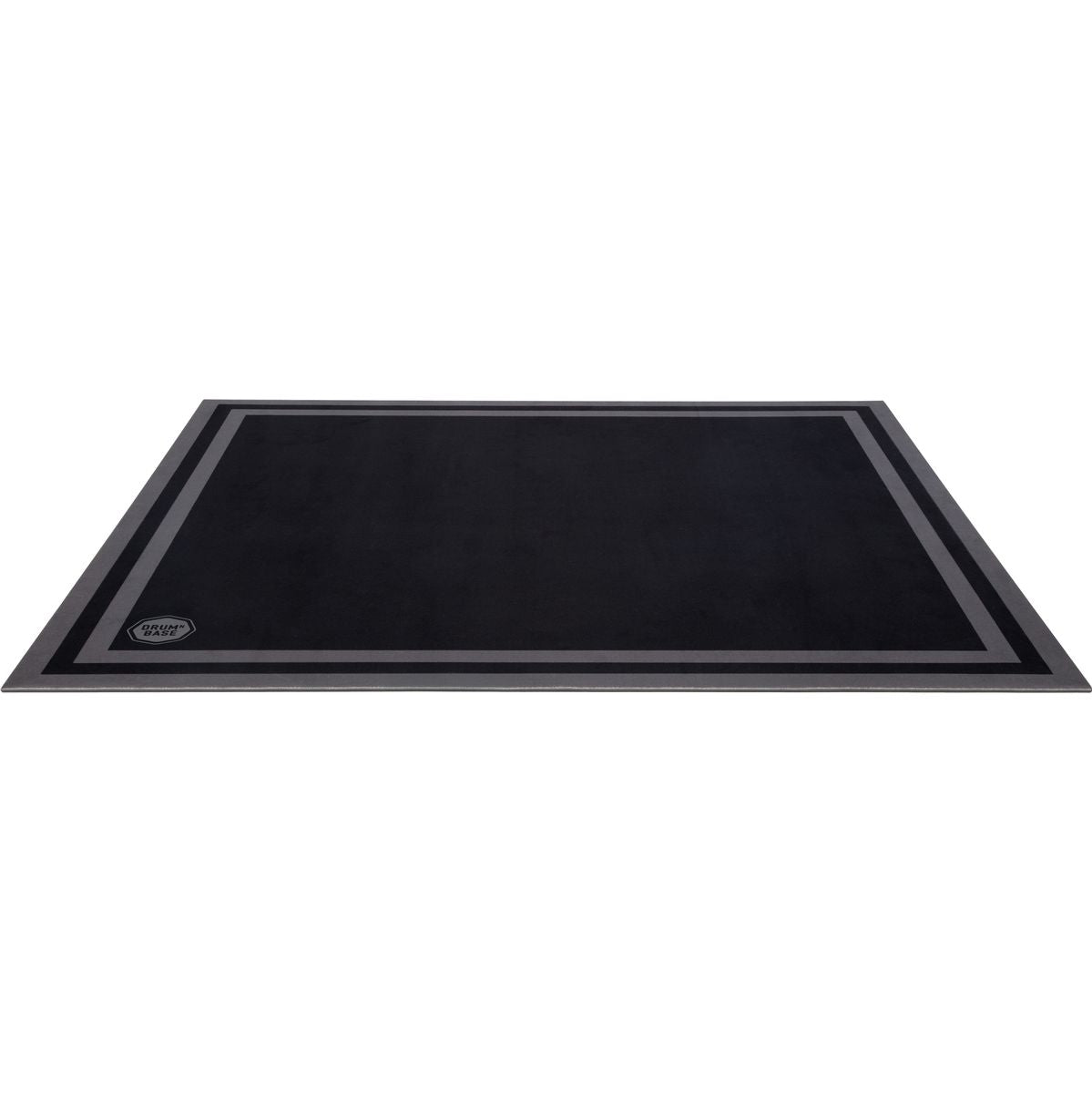 DRUMnBASE Sound STAGE 150×130cm Stage Black Vibration Isolation carpet with black design and grey border by DRUMnBASE