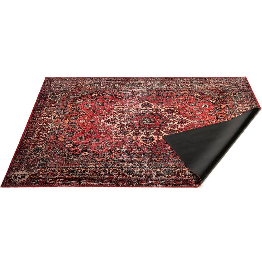 DRUMnBASE Vintage Persian Club Series Original Red 185x160cm carpet with Persian design and durable backing by DRUMnBASE