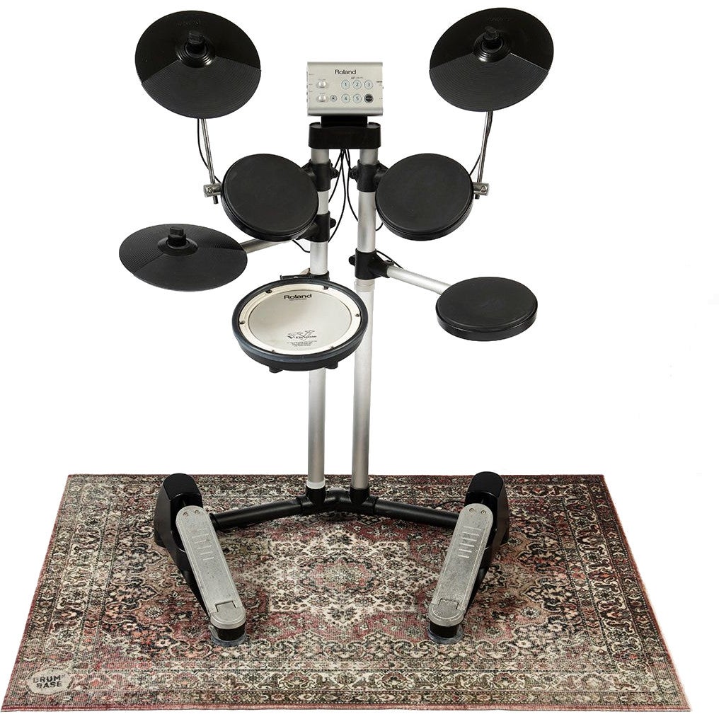 DRUMnBASE VP130-CLW Vintage Persian Classic Worn drum/stage mat 130 x 90 cm under electronic drum kit