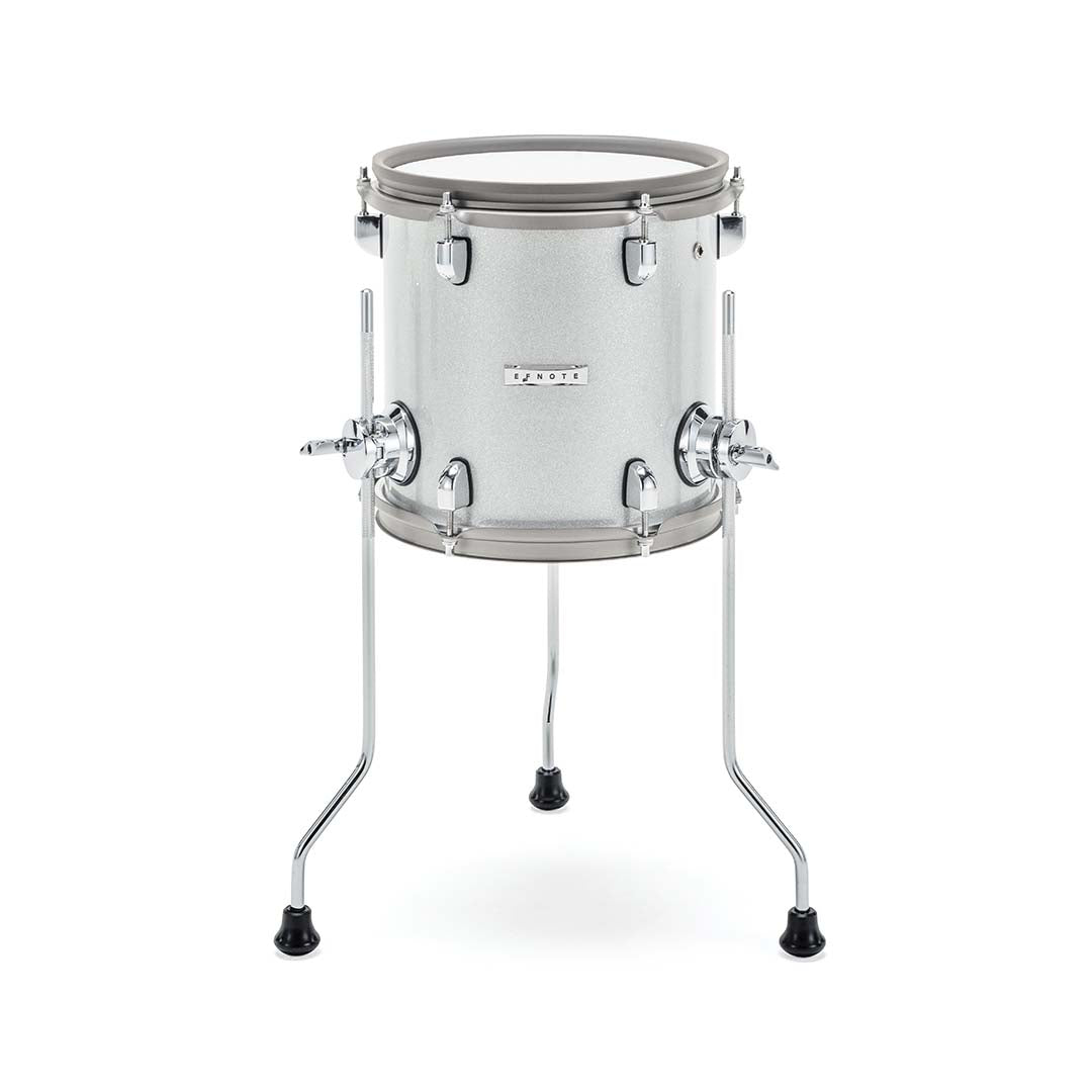 EFNOTE 10 inch Electronic Drum Floor Tom Pad White Sparkle