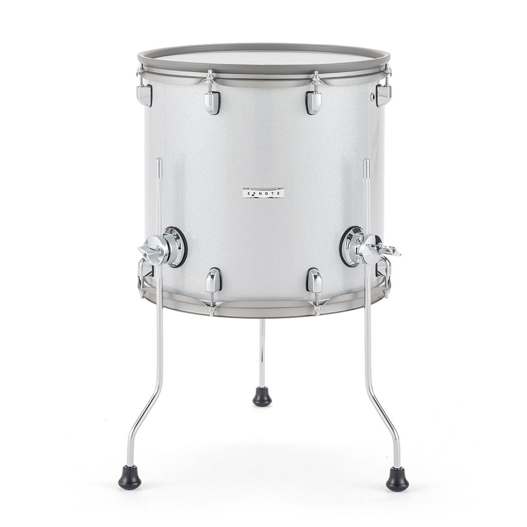 EFNOTE 15 inch Electronic Drum Floor Tom Pad White Sparkle