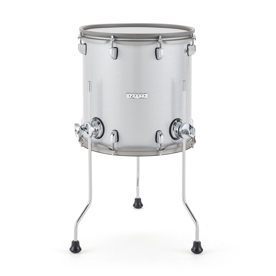 EFNOTE 13" Floor Tom White Sparkle EFD-T1313-WS with chrome hardware and sturdy tripod legs by EFNOTE