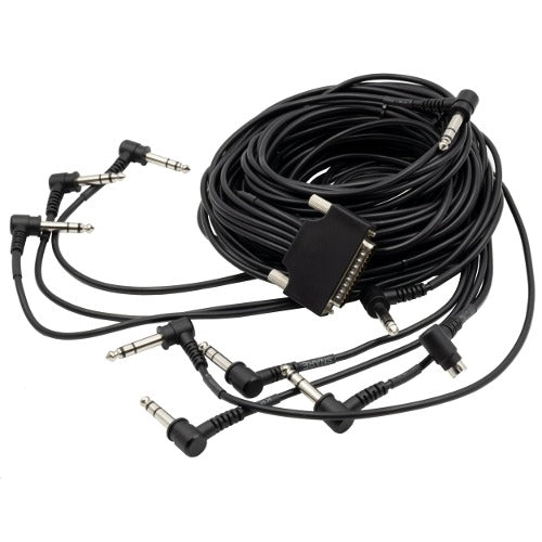 EFNote 3 Multi-cable 25-pins cable adapter with multiple black 6.3 mm jack connectors and 25-pin module connector