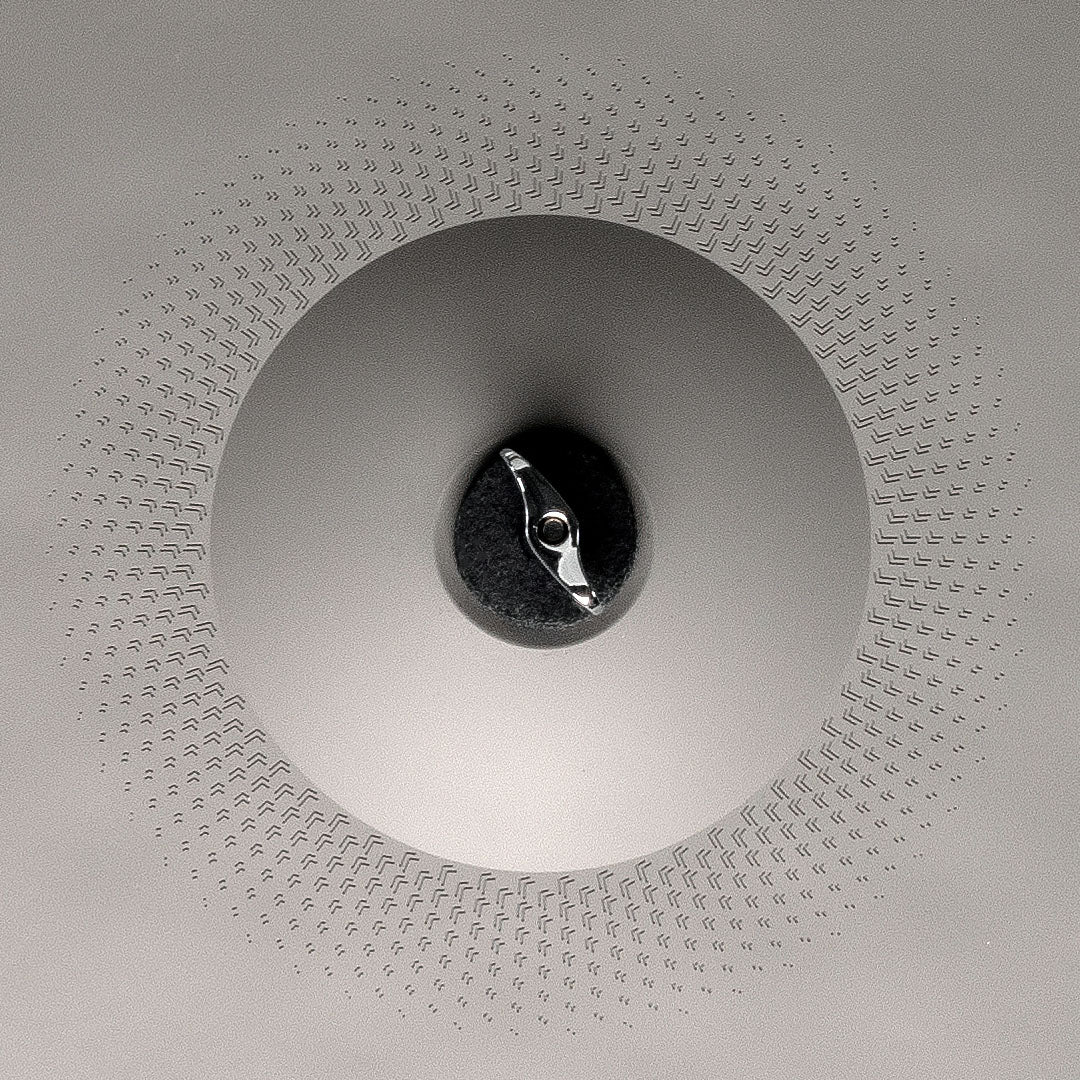 Close-up of the ride cymbal surface on the EFNOTE 7X e-drum set by EFNOTE showing detailed texture.