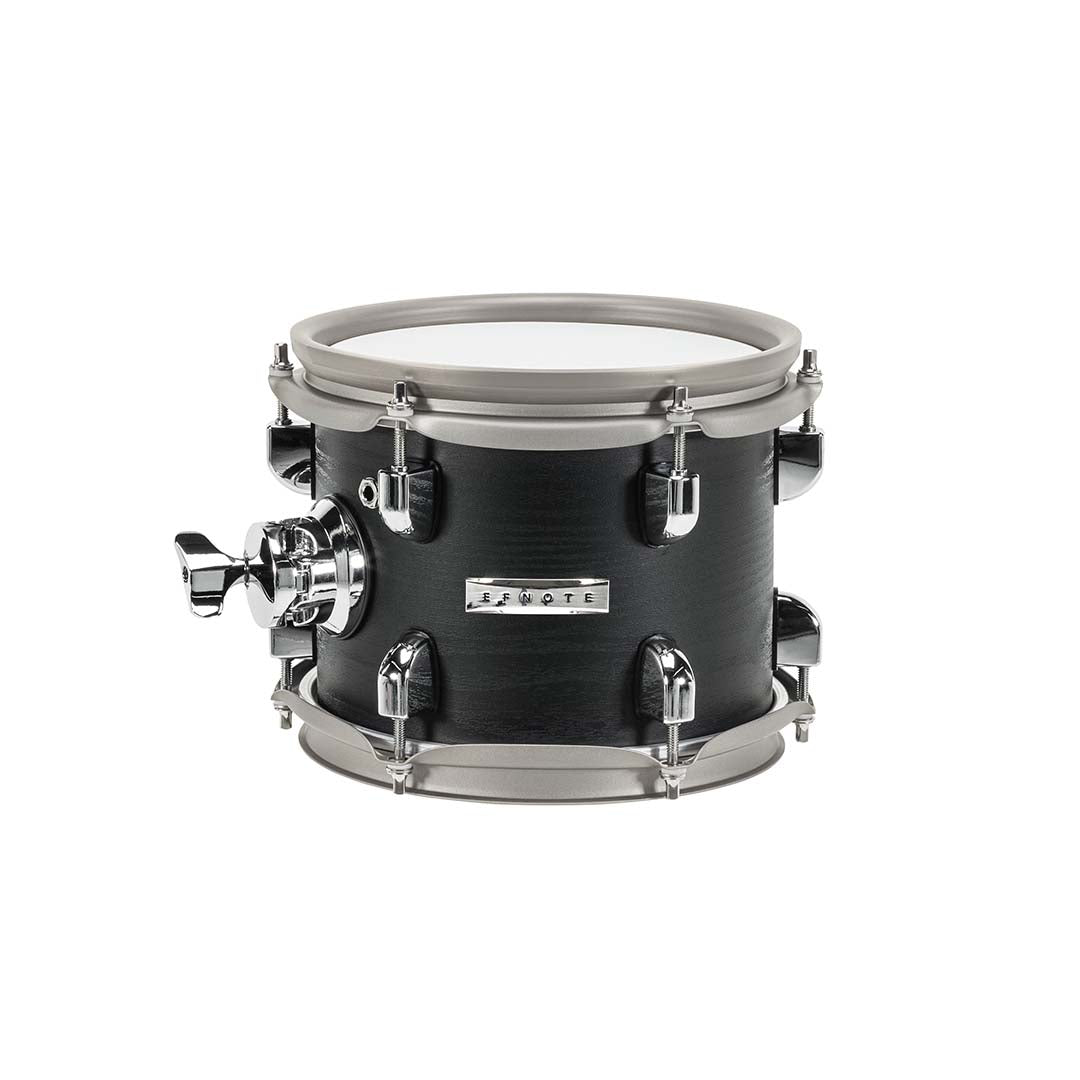 EFNOTE 8" rack tom black oak EFD-T0865-BO with birch shell and black oak finish, featuring chrome hardware and mounting system