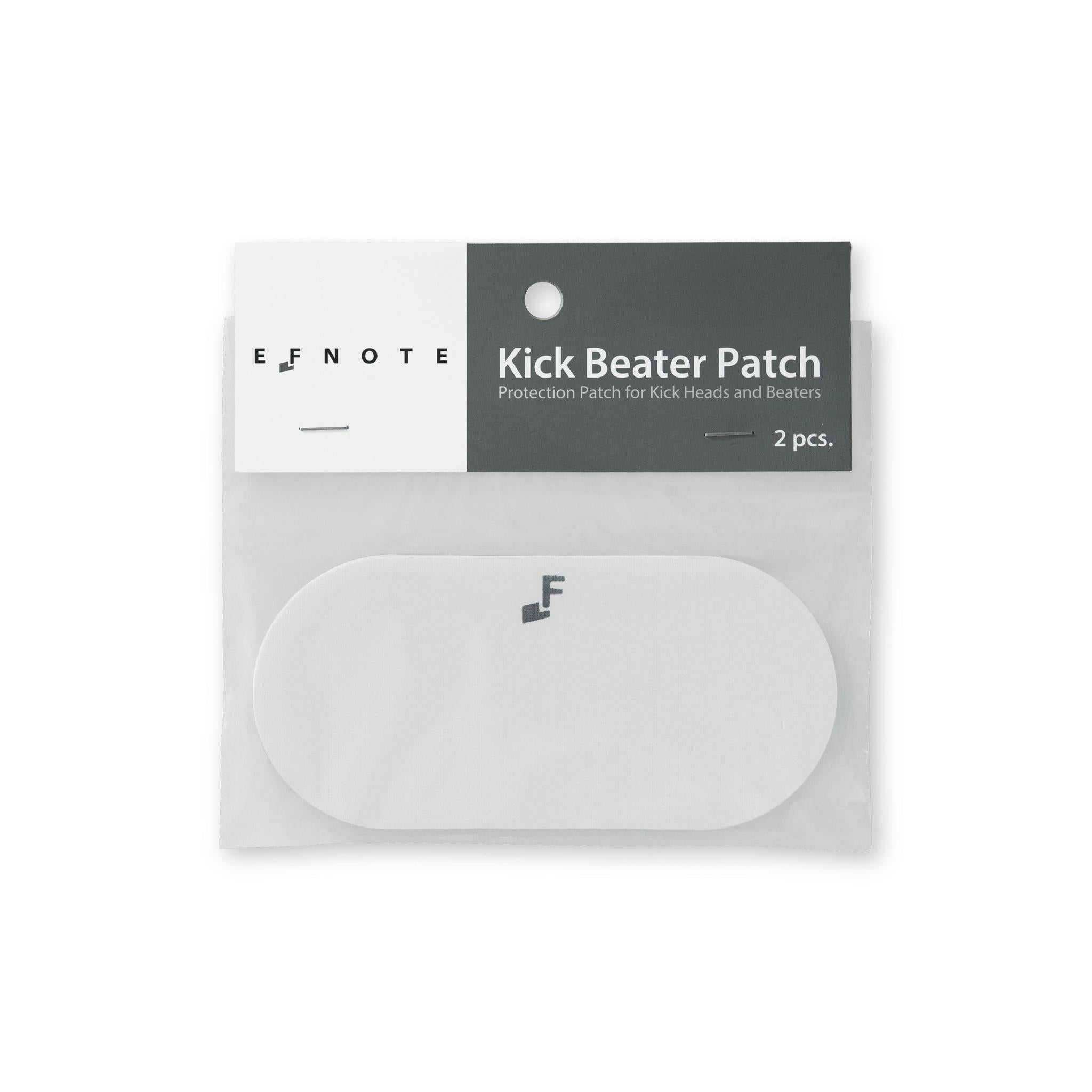 EFNote Kick Beater Patch 2-pack - EFD-KBP2 with durable white protection patches for kick drum heads and beaters by EFNOTE