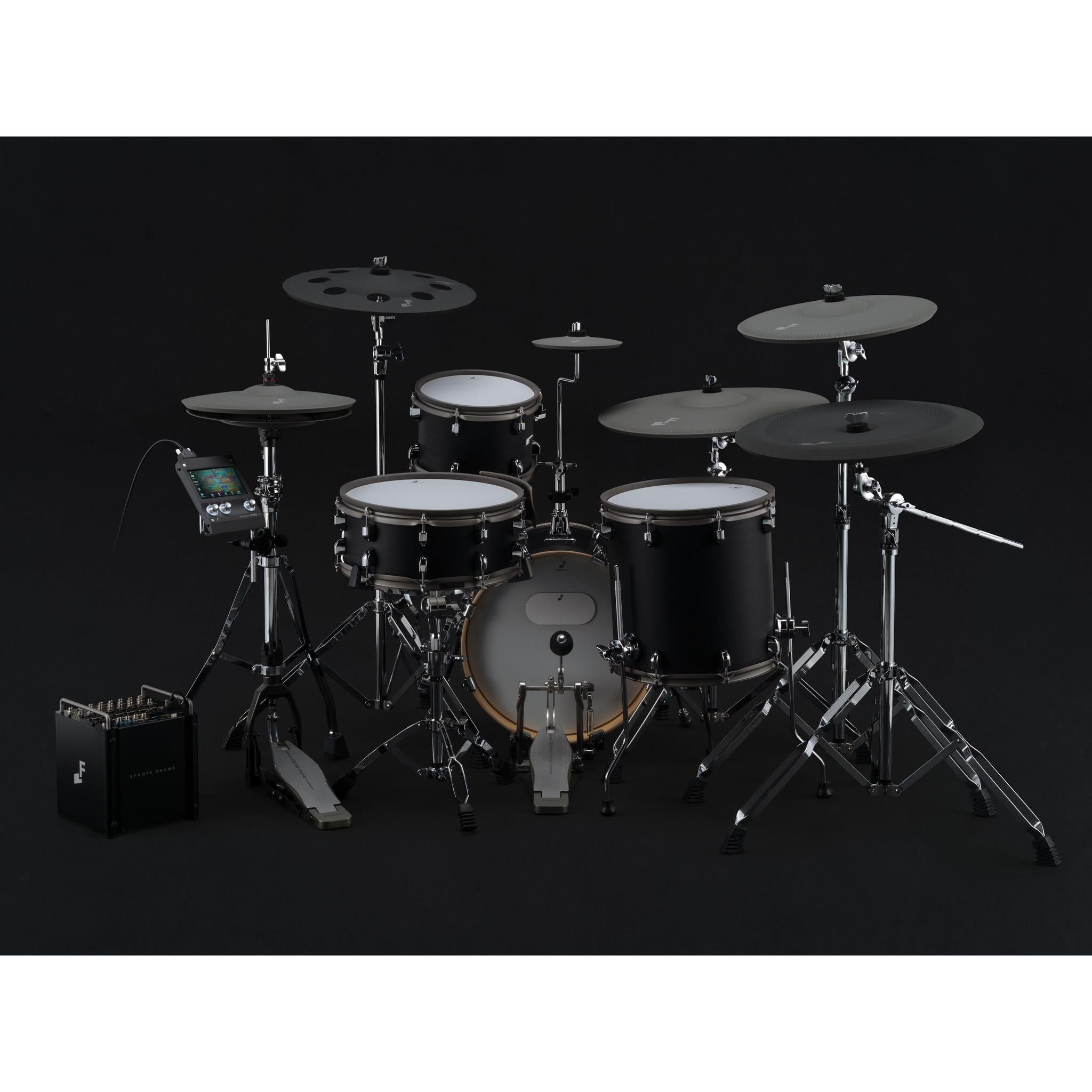 EFNOTE PRO 500X electronic drum kit with professional stage power and premium sound engine in black finish