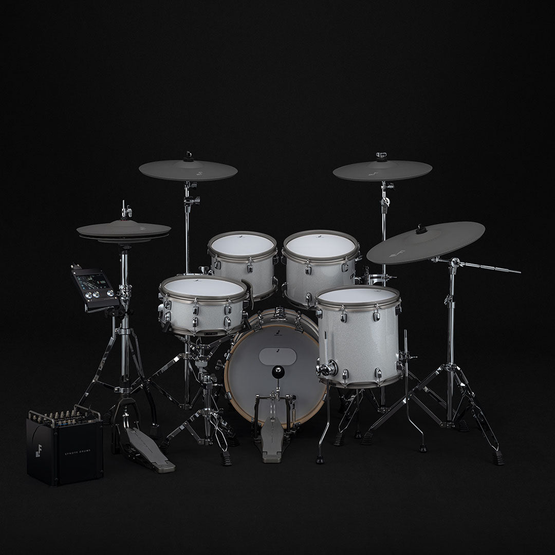 EFNote PRO 501 Traditional Set - Compact Acoustic Feel E-Drums in white by EFNOTE with premium build and realistic acoustic feel
