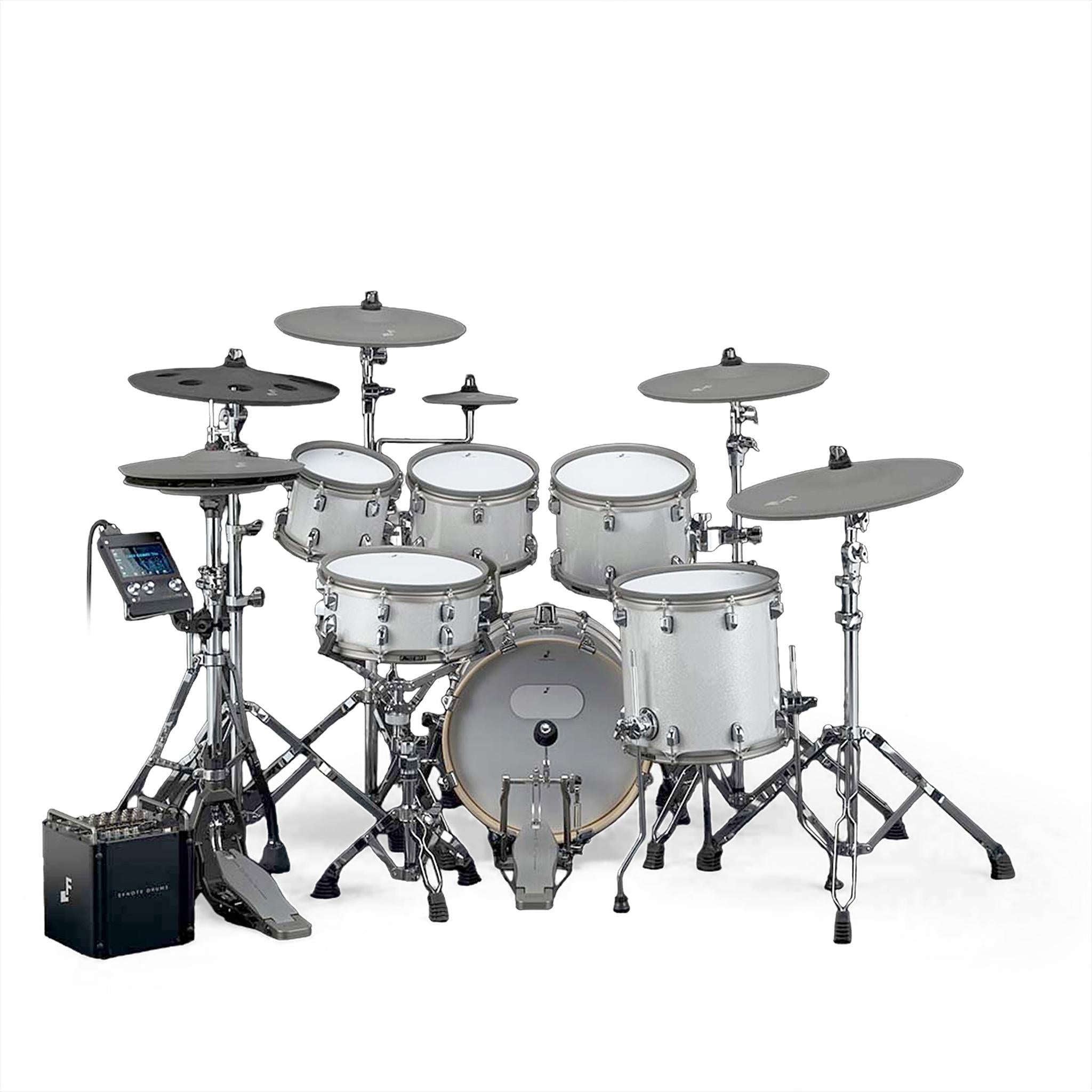 EFNote Pro 504 Technical Set electronic drum kit with multiple pads, cymbals, and EFNOTE sound module and amplifier