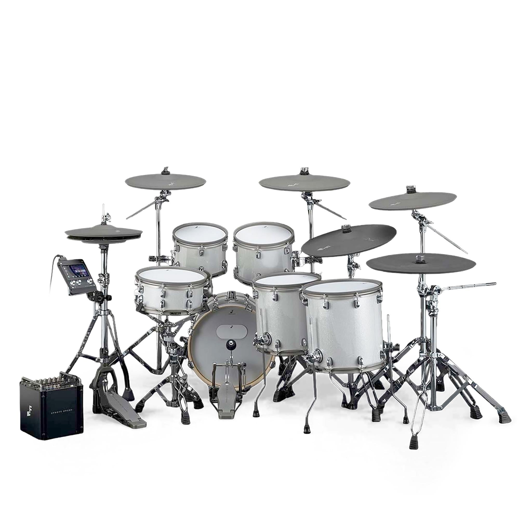 EFNote PRO 505 Heavy Set electronic drum kit with white shells and studio-ready acoustic feel by EFNOTE