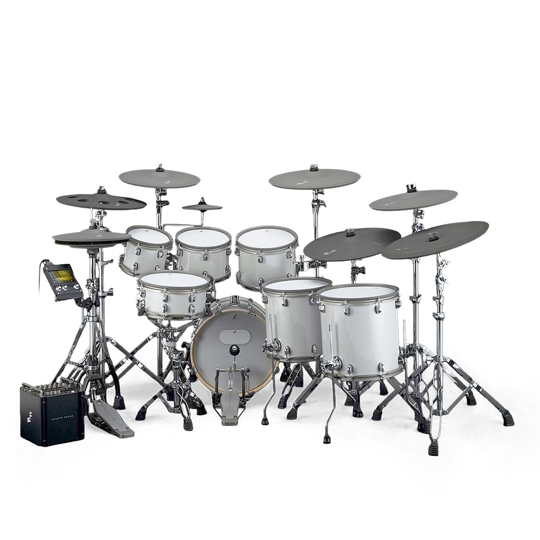 EFNote PRO 507 Complete Set electronic drum kit with multiple drums, cymbals, and EFNOTE control modules by EFNOTE