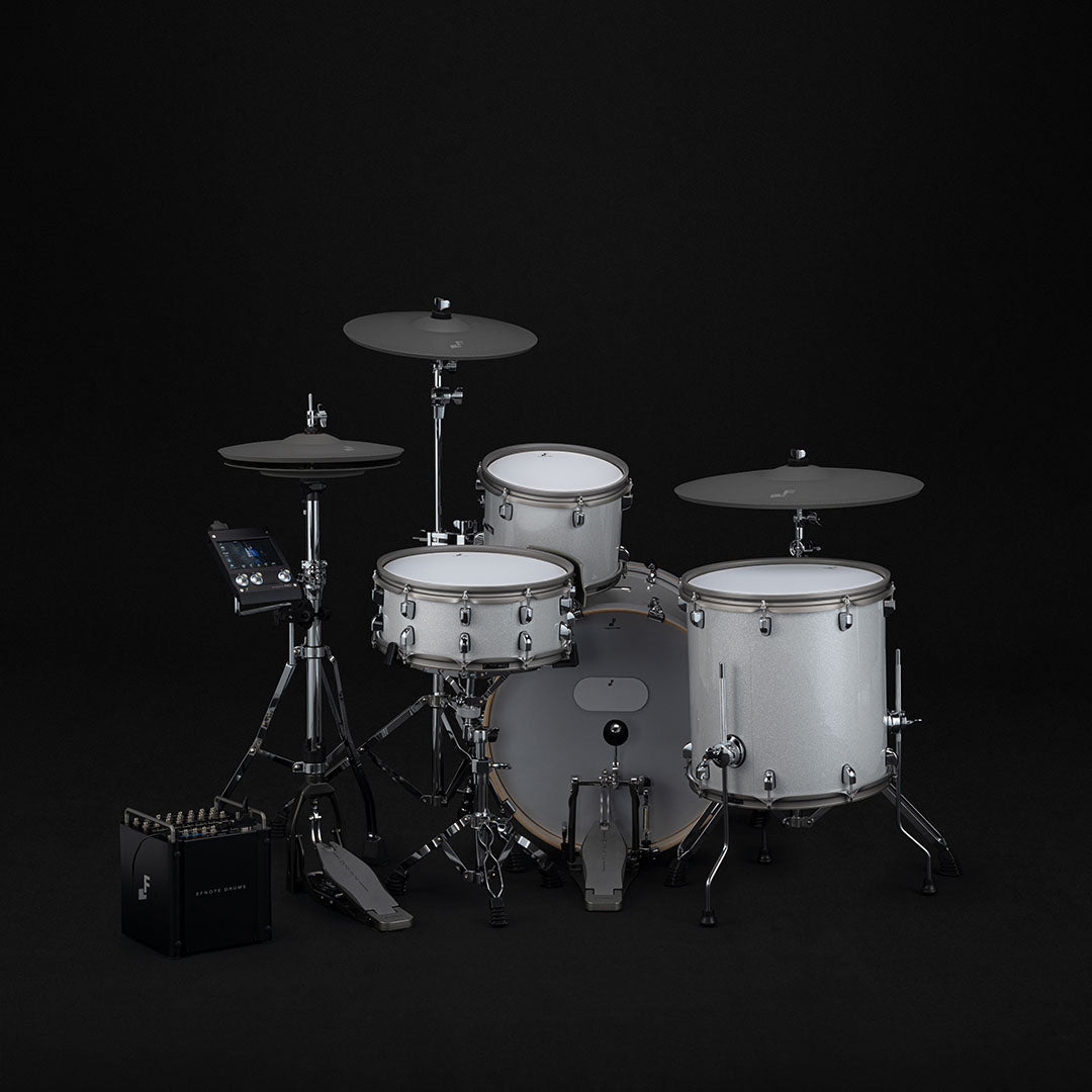 EFNote PRO 700 Standard Set electronic drum kit with professional pads and cymbals by EFNOTE on black background