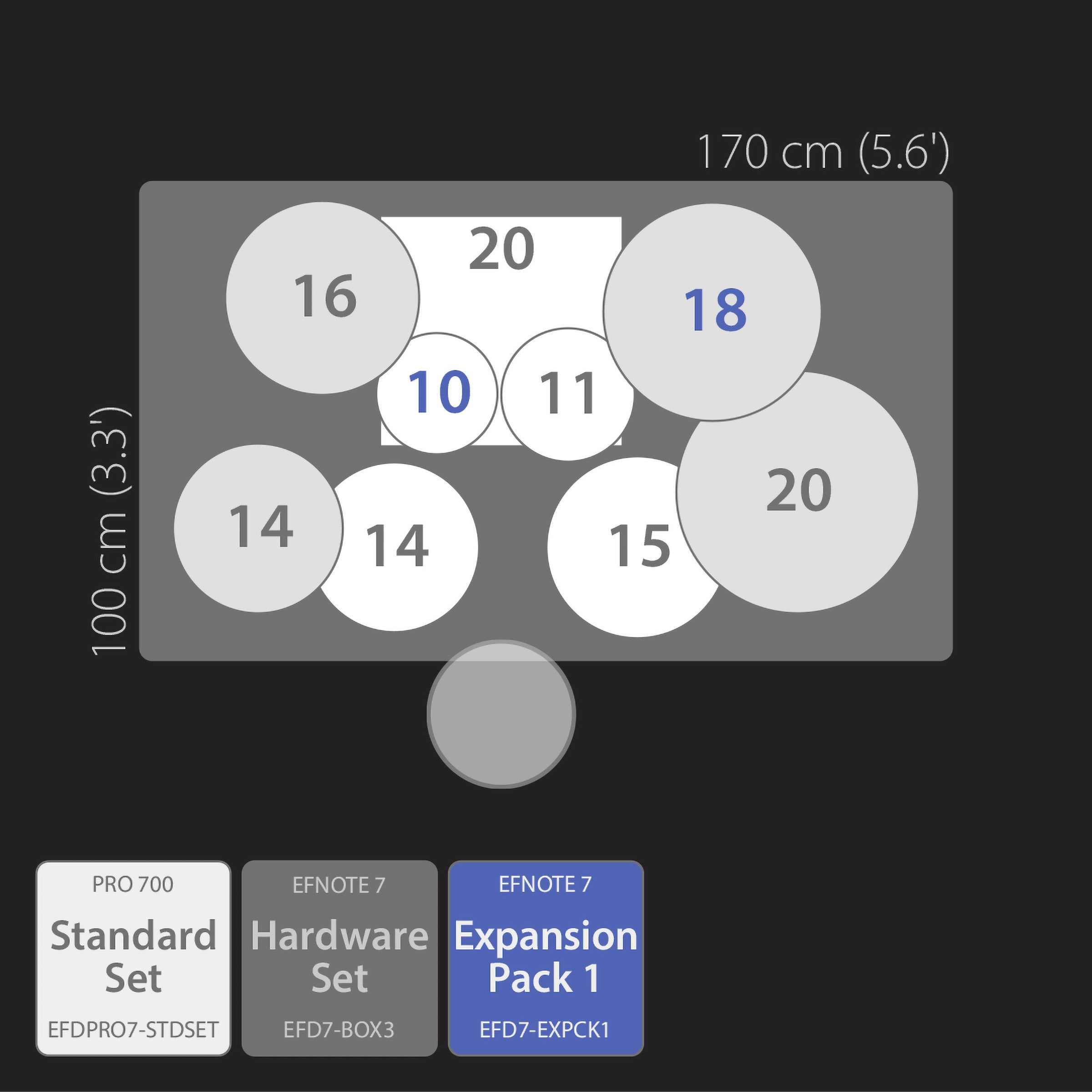 EFNote Pro 701 Traditional E-Drum set