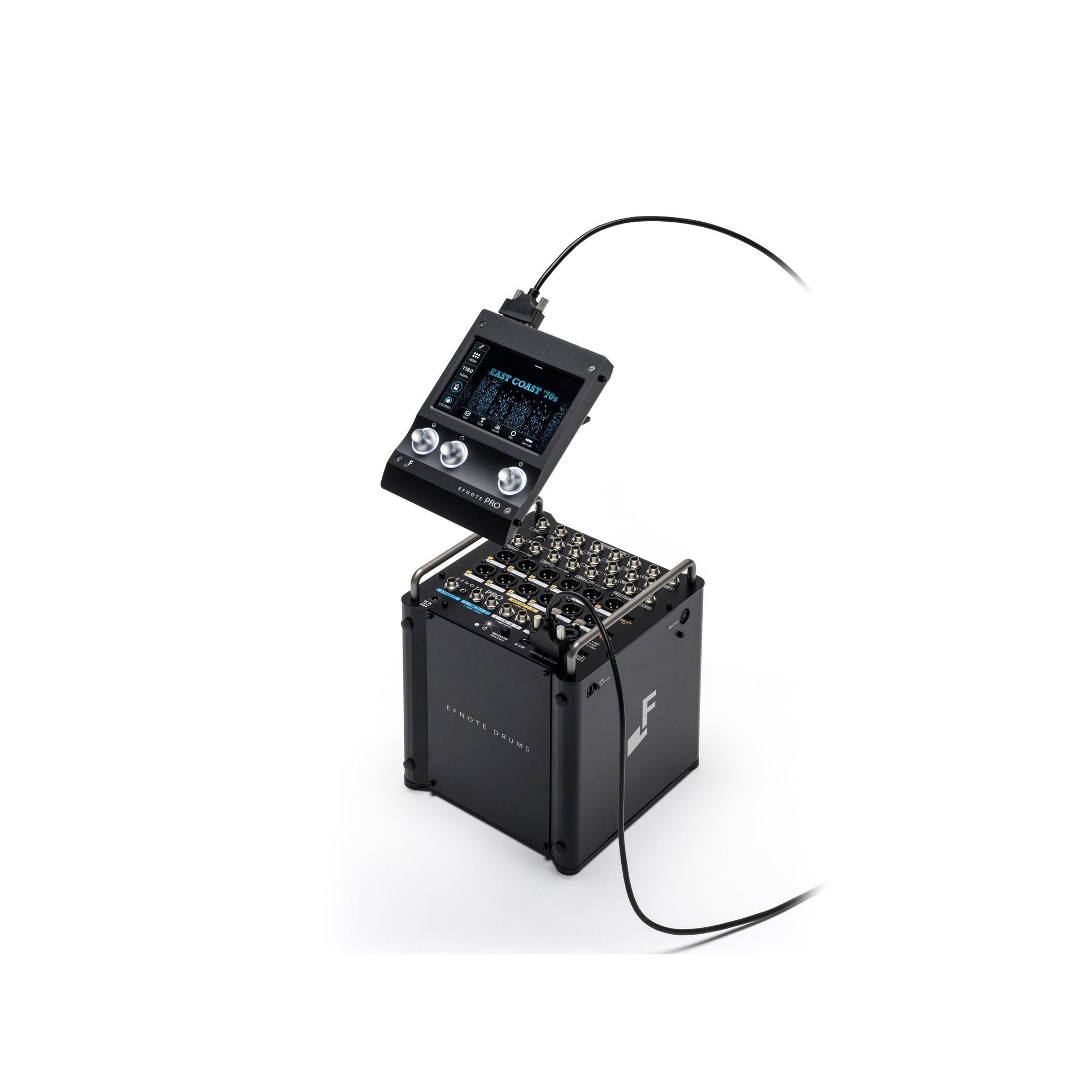 EFNote PRO 700 Standard Set electronic drum module with display screen and control knobs by EFNOTE brand