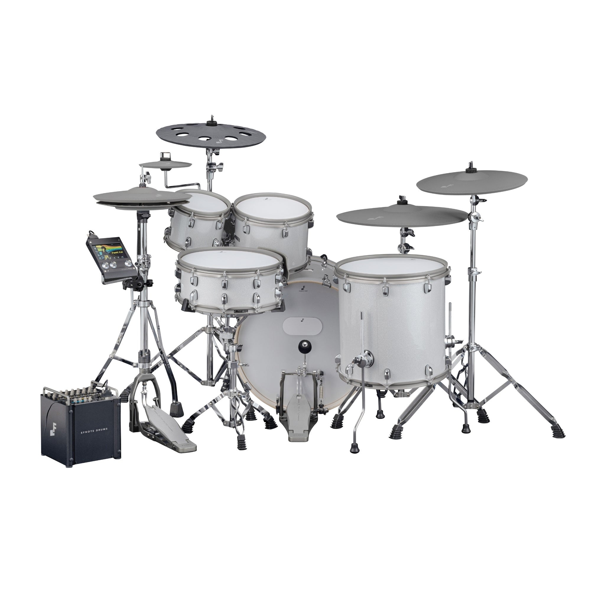 EFNote pro 702 Modern Set electronic drum kit with extended pads, cymbals, and module for versatile play by EFNOTE