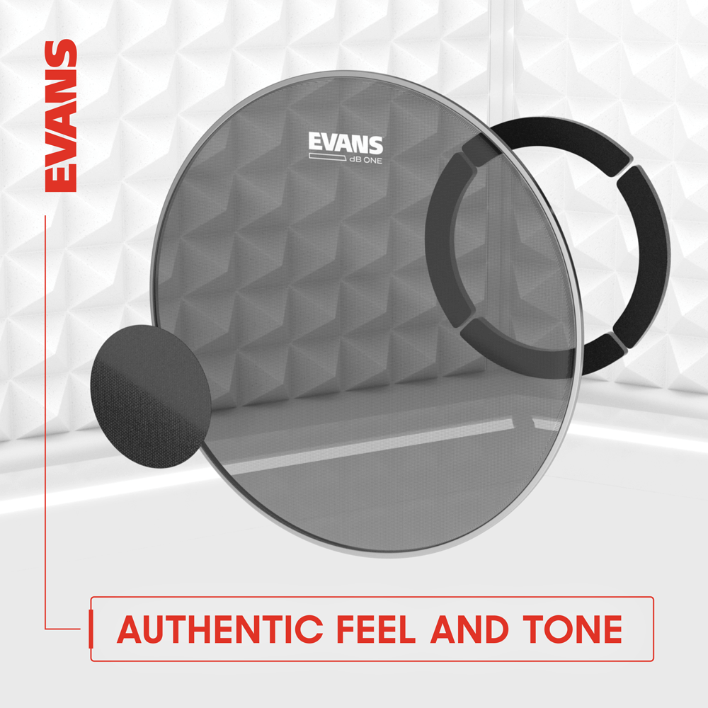 Evans dB One Rock-set mesh-drummembranen 10/12/16 + snare & basdrum