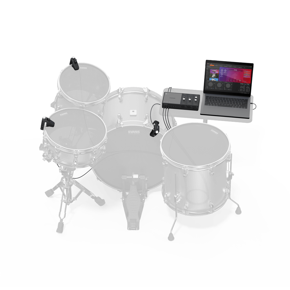 Evans Sistema audio Hybrid Sensory Percussion, 3 sensori