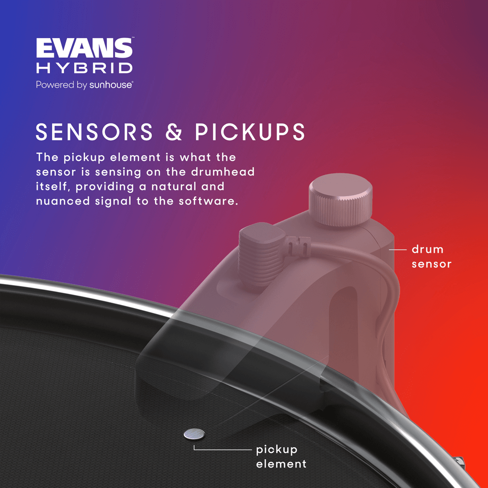 Evans Éléments de captation Hybrid Sensory Percussion, pack de 12