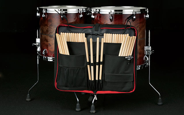 Tama PBS50 Powerpad stick and mallet bag — setup on floor tom